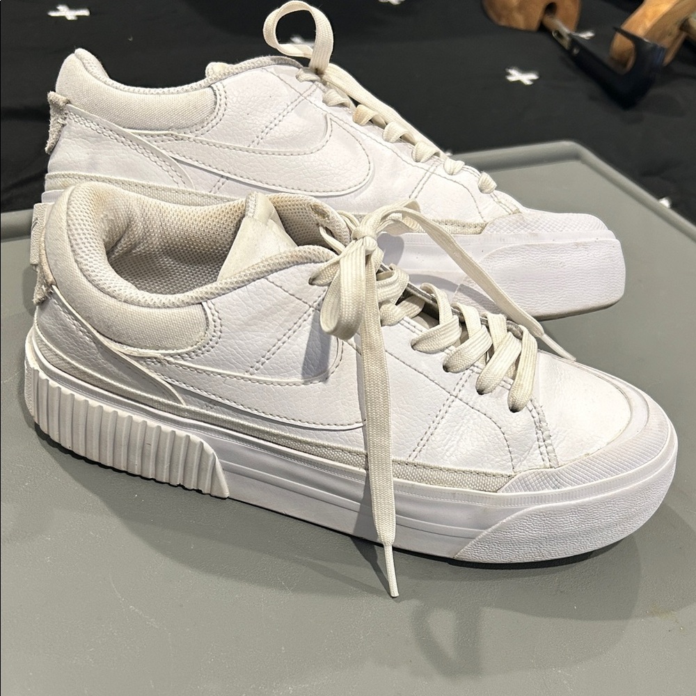 Nike Women's White Platform Sneakers